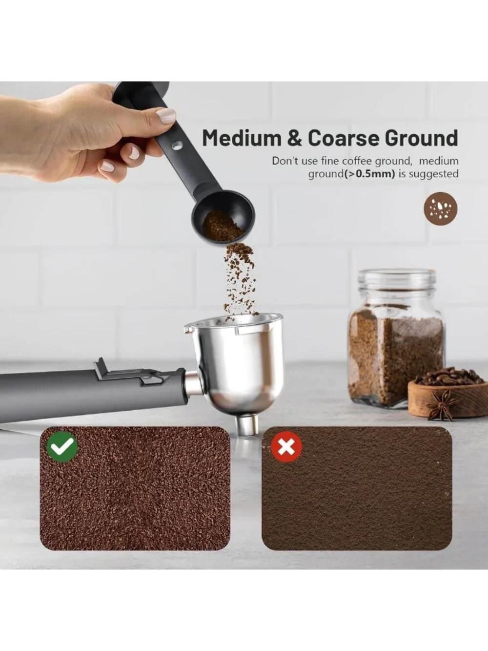 Compact 3.5Bar Espresso Machine with Milk Frother - 800W Cappuccino Maker, Gift